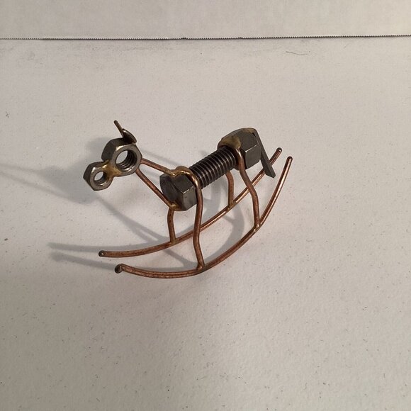 Handmade Other - Rocking Horse Handmade Art Metal Figurine - Nut And Bolt - Small 3.5”